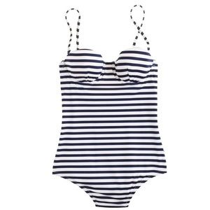 NWT Navy and white sailor one-piece underwire swim